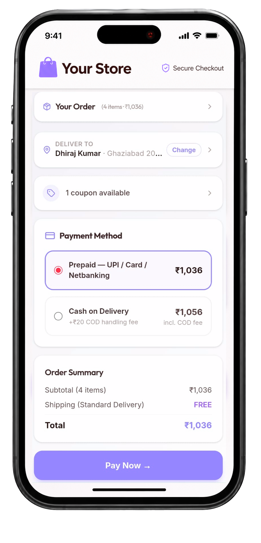 Checkout step 03 — Pay